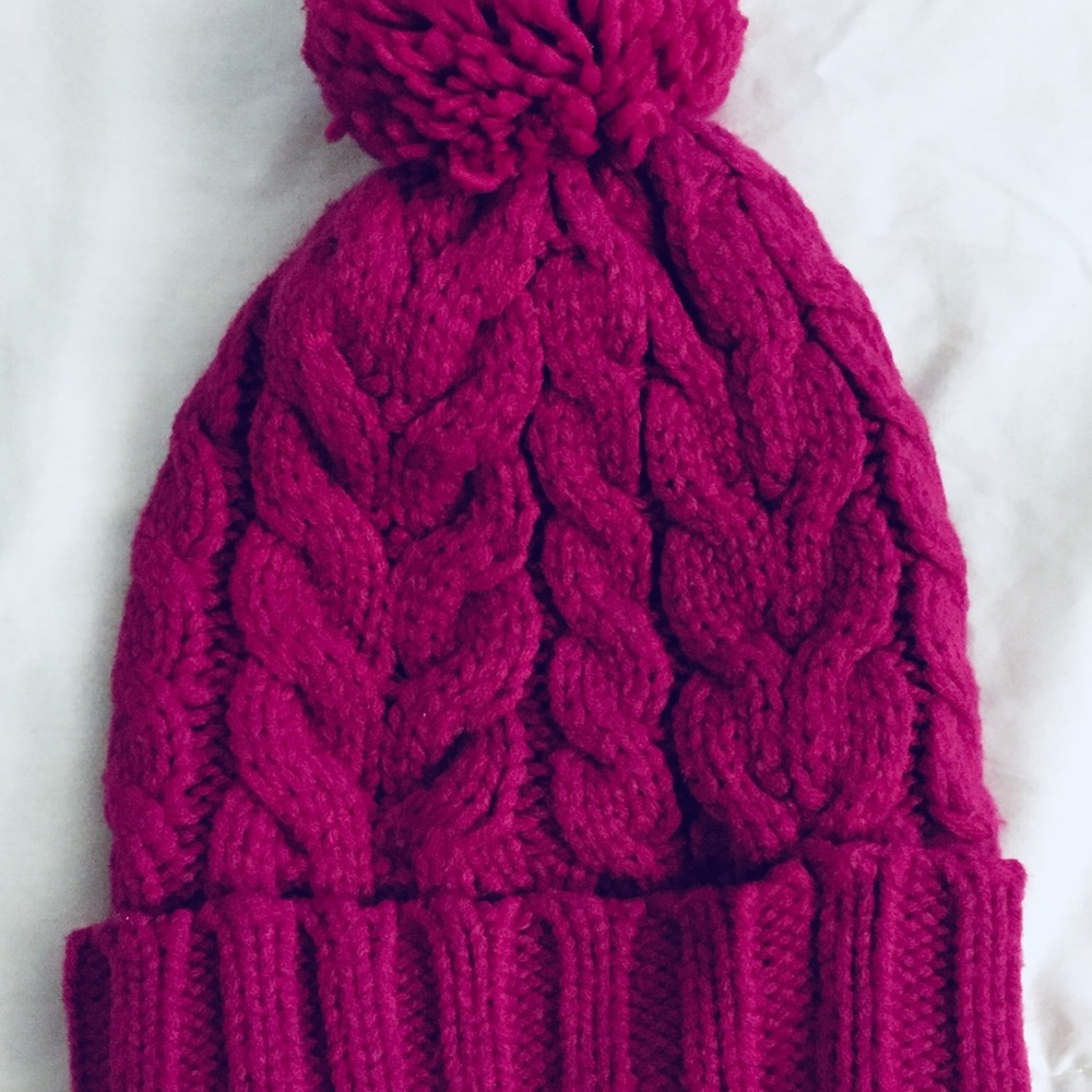 BabyGAP Chunky Knit Pom Beanie Toddler Fleece Line